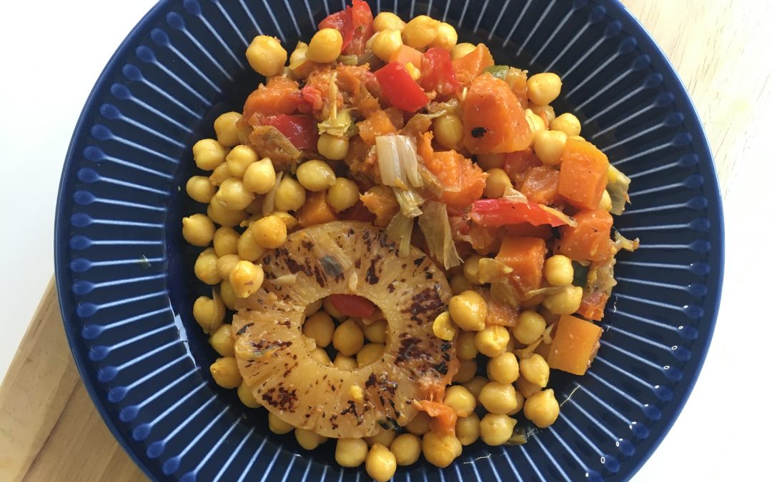 GARBANZOS CON PISTO DE CALABAZA